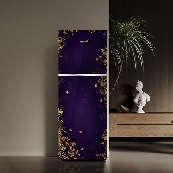 Whirlpool 235 L, 2 Star Frost Free Double Door Refrigerator with Toughened Glass Shelves, Purple (Karigari)-22224