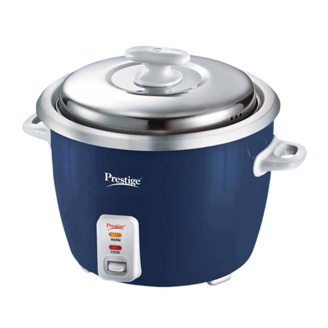 Prestige Cute 1.5-2 Stainless Steel Electric Rice Cooker (500W) | Triple-Bottom Cooking Pan for Even Heating | Includes Additional Stackable Pan, Close-Fit SS Lid, & Automatic Keep-Warm Function | 1.5L Capacity-41060