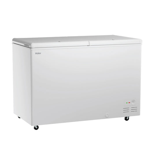 Haier Hard Top Double Door Chest Freezer, 439L | 5-Star Energy Rating | Convertible Temperature (≤-18°C to 10°C) | R290a Eco-Friendly Refrigerant | 4-Year Comprehensive Warranty | White Finish-HFC-500DPW5