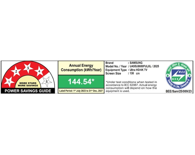 Samsung Crystal 4K 138 cm (55 inch) Smart LED TV with HDR, Q-Symphony|Crystal Processor 4K 4K Ultra HD Resolution HDR |Motion Xcelerator|SmartThings Hub | VoiceAssistant Built-in | Q-Symphony | Slim Look|Filmmaker Mode-UA55U8600FULXL