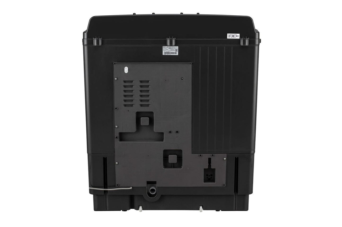 LG 11.5 kg 5 Star Semi Automatic Washing Machine with Wind Jet Dry Technology (P115ASLAZ, Full Black)