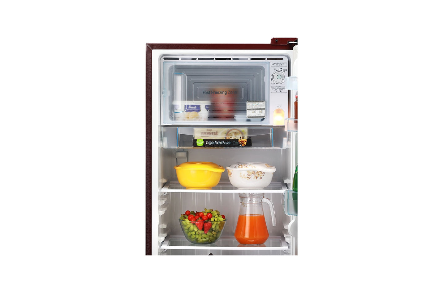LG 224 Ltr, 5 Star Single Door Refrigerator, Smart Inverter Compressor With Base Stand Drawer, Scarlet Aura, GL-D241ASAU