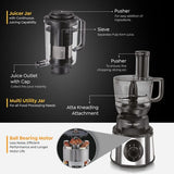 Prestige Endura Pro 1000 W Juicer Mixer Grinder  (Pro with Ball Bearing-Multi Functional food processing attachments Watts | 6 Jars | Black, Silver)-42561