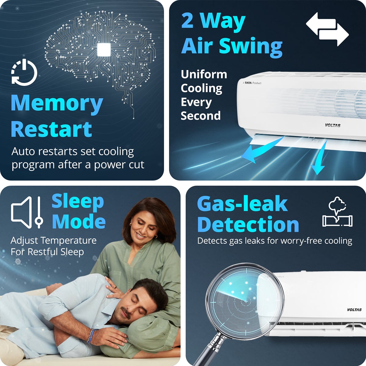 Voltas 2 Ton 5 Star Adjustable Inverter Split AC (245V Vectra Plush,100% Copper, Multi Adjustable Mode, Anti-Microbial Air Filtration, High Ambient Cooling, Turbo Cooling, Sleep Mode, Eco-Friendly R32, White)