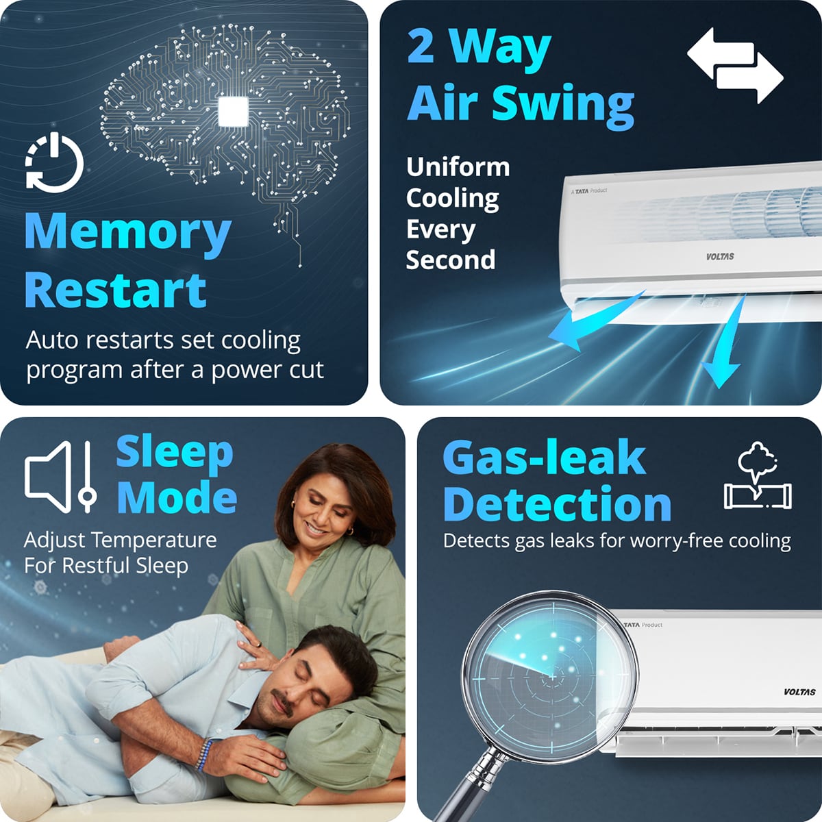 Voltas 1.5 Ton 3 Star Inverter Split AC (183V Vectra Zen Silver, White) | 4-Step Adjustable Mode (0.7/1/1.2/1.5) | Anti-Microbial Air Filtration | 100% Copper | Stabilizer Free (110V - 285V) | Max Cooling 5200W | Self Diagnosis | R32