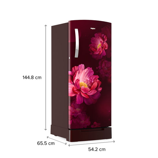 Whirlpool 207 L, 3 Star IntelliFresh, Direct Cool, Single Door Refrigerator -Peony (72951)