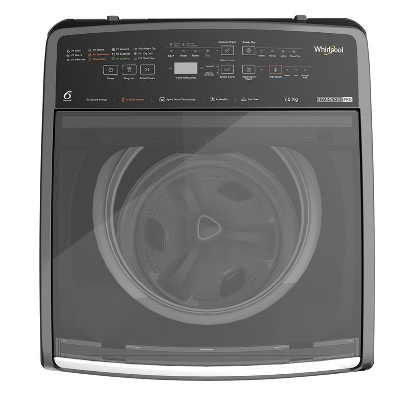 Whirlpool 7.5 kg Fully Automatic Top Load Washing Machine with In-built Heater Grey  (SW PRO PLUS H 7.5 KG Mid Night Grey 10YMW)-31631
