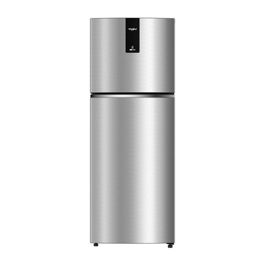 Whirlpool 235L 2-Star Frost Free Double Door Refrigerator | 6th Sense DeepFreeze Technology | Microblock Bacterial Protection | Honeycomb Crisper | Fixed Speed Compressor| Auto-Inverter Connect- (Titan Steel, 22099)