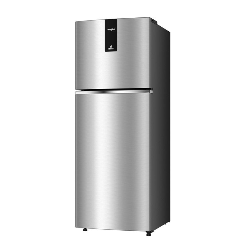 Whirlpool 235L 2-Star Frost Free Double Door Refrigerator | 6th Sense DeepFreeze Technology | Microblock Bacterial Protection | Honeycomb Crisper | Fixed Speed Compressor| Auto-Inverter Connect- (Titan Steel, 22099)