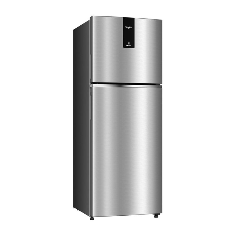 Whirlpool 235L 2-Star Frost Free Double Door Refrigerator | 6th Sense DeepFreeze Technology | Microblock Bacterial Protection | Honeycomb Crisper | Fixed Speed Compressor| Auto-Inverter Connect- (Titan Steel, 22099)