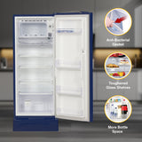 LG 224L 3-Star Direct Cool Single Door Refrigerator – Toughened Glass Shelves, Base Stand with Drawer, Stabilizer Free Operation, R-600A Refrigerant, Energy Efficient 118 kWh Annual Consumption-(GLD2336ZABW.DBWZEBN, Blue Water Lily) (Copy)