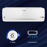 Whirlpool 1.5 Ton 5 Star Inverter Split AC (Copper Condenser, 6th Sense Technology, Xpand 5-in-1 Convertible, R32 Refrigerant, White, 1.5T 5-Star Glossy Finish)-41487
