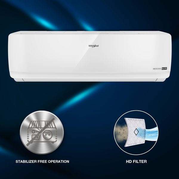 Whirlpool 1.5 Ton 3 Star Fixed Speed Split AC (Copper Condenser, R32 Refrigerant, White) - 5150W Cooling Power with 6th Sense Technology, Hidden Display, and Stabilizer Free Operation-41489