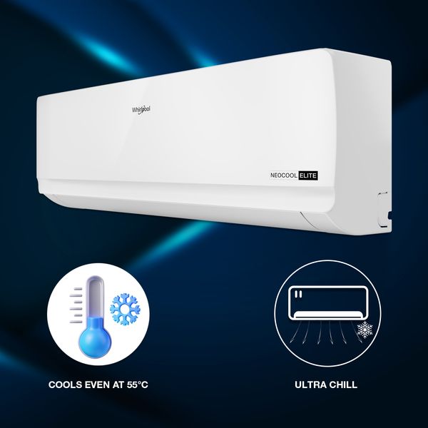 Whirlpool 1.5 Ton 3 Star Fixed Speed Split AC (Copper Condenser, R32 Refrigerant, White) - 5150W Cooling Power with 6th Sense Technology, Hidden Display, and Stabilizer Free Operation-41489