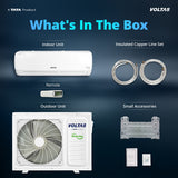 Voltas 2 Ton 5 Star Adjustable Inverter Split AC (245V Vectra Plush,100% Copper, Multi Adjustable Mode, Anti-Microbial Air Filtration, High Ambient Cooling, Turbo Cooling, Sleep Mode, Eco-Friendly R32, White)
