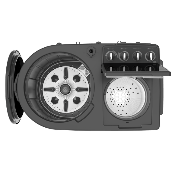 Whirlpool 9.5 Kg 5 Star Semi-Automatic Washing Machine with Hard Water Wash and 3D Turbo Impeller (Grey Dazzle)-30354