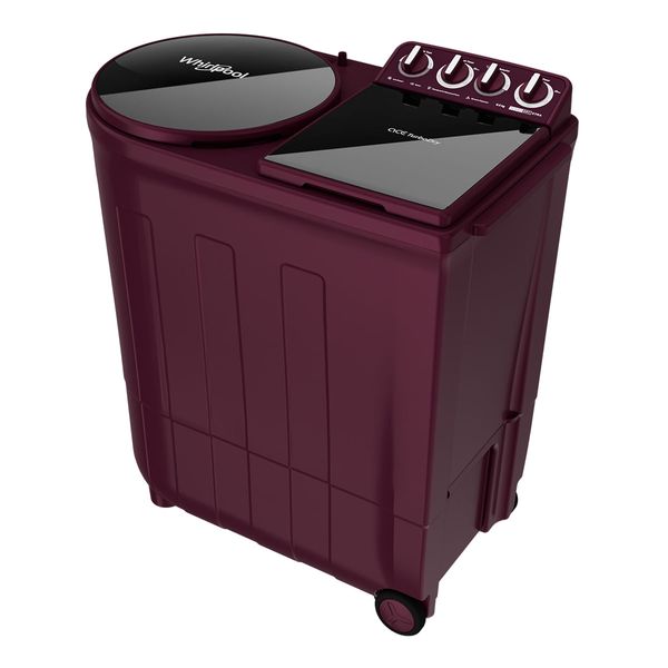 Whirlpool 8.5 Kg 5 Star Semi-Automatic Washing Machine with Turbo Dry Technology & Rat Mesh (Wine Dazzle, 30351)