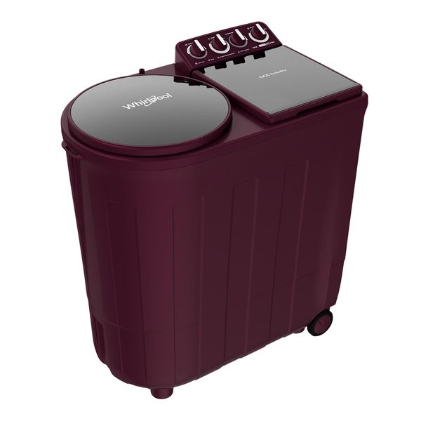 Whirlpool 8.5 Kg 5 Star Semi-Automatic Washing Machine with Turbo Dry Technology & Rat Mesh (Wine Dazzle, 30351)