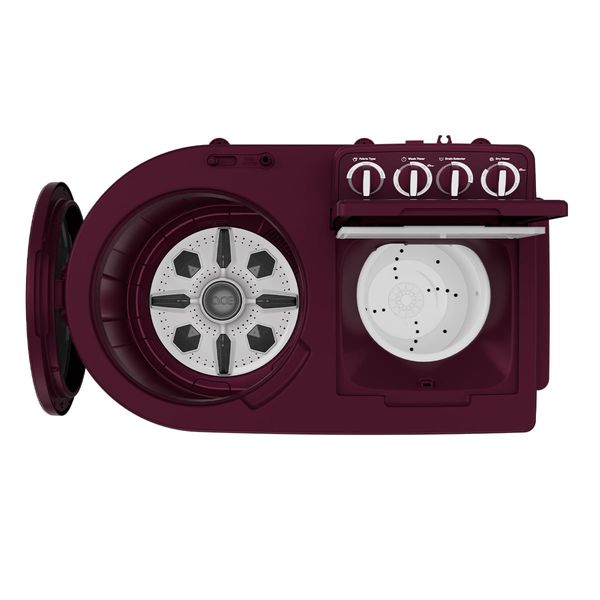 Whirlpool 8.5 Kg 5 Star Semi-Automatic Washing Machine with Turbo Dry Technology & Rat Mesh (Wine Dazzle, 30351)