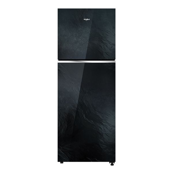 Whirlpool 308L 3 Star Frost-Free Double Door Refrigerator with Convertible Modes and 6th Sense Nutri Lock Technology-Black Glass (22213)
