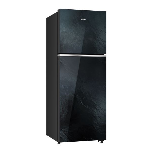 Whirlpool 308L 3 Star Frost-Free Double Door Refrigerator with Convertible Modes and 6th Sense Nutri Lock Technology-Black Glass (22213)