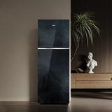 Whirlpool 308L 3 Star Frost-Free Double Door Refrigerator with Convertible Modes and 6th Sense Nutri Lock Technology-Black Glass (22213)
