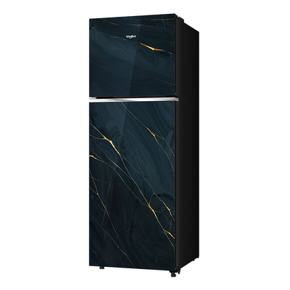 Whirlpool 308L 3-Star Inverter Frost-Free Refrigerator with Convertible & Nutri lock Technology, Black Glass Finish (22214)