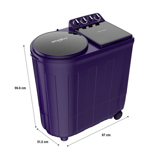 Whirlpool Purple Dazzle 8.5 Kg, Top Load Semi-Automatic Washing Machine with 3 Wash Programs & Rat Mesh-30350