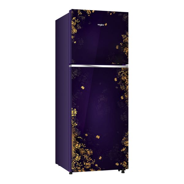 Whirlpool 235 L, 2 Star Frost Free Double Door Refrigerator with Toughened Glass Shelves, Purple (Karigari)-22224