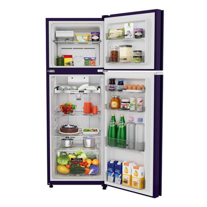 Whirlpool 235 L, 2 Star Frost Free Double Door Refrigerator with Toughened Glass Shelves, Purple (Karigari)-22224