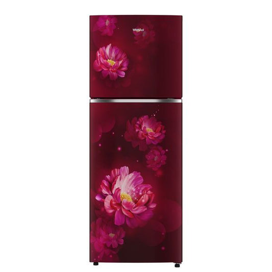Whirlpool 235L 2 Star Frost-Free Double Door Refrigerator with Auto Inverter Connect,Wine Peony Pattern-22131