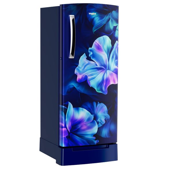 Whirlpool 192 L 5-Star Direct Cool Single Door Refrigerator with Intellisense Inverter Technology, Base Drawer, and MicroBlock Technology-(Sapphire Silk Blue, 73688)
