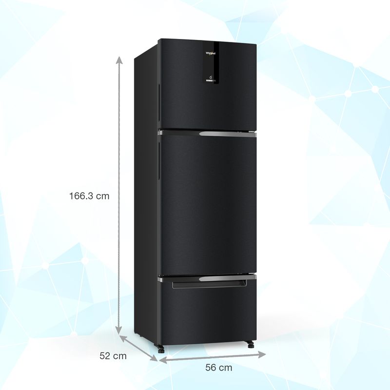 Whirlpool Protton NXT 237L 2-Star Triple Door Refrigerator with 6th Sense Active Fresh Technology (22356)