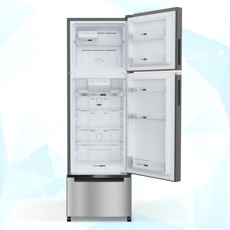 Whirlpool 237L 2-Star Frost Free Three-Door Refrigerator with 6th Sense Active Fresh Technology (22353)