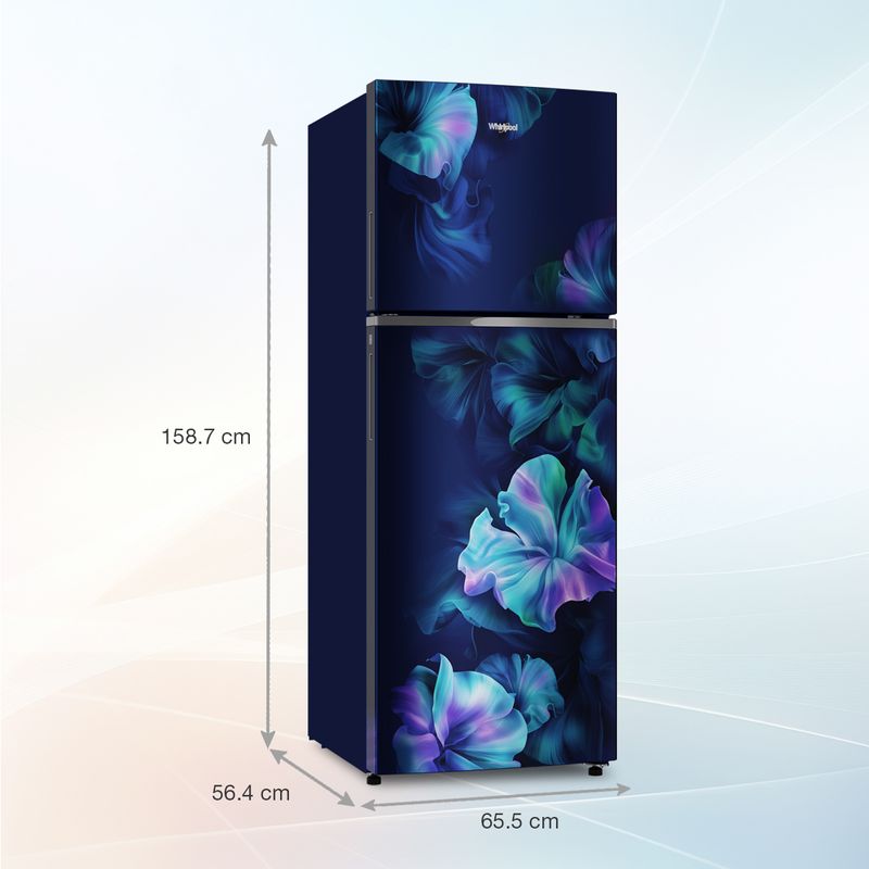 Whirlpool Neofresh 235L 2 Star Frost Free Double-Door Refrigerator | Sapphire Silk Premium Finish | Advanced Auto-Defrost Cooling Technology | High-Efficiency Reciprocating Compressor | 22321