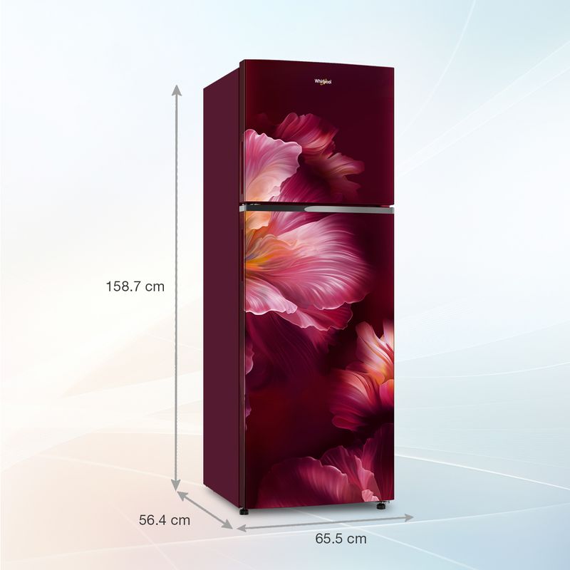 Whirlpool Neofresh 235 L 2 Star Frost-Free Double Door Refrigerator (Wine Velvet, Large Vegetable Crisper, Energy Efficient Cooling). 22318