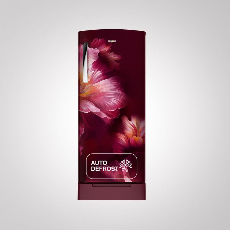 Whirlpool Icemagic Pro Plus 236L 3 Star Single Door Refrigerator with Base Drawer - Velvet-Y (Model: 73757, Wine)