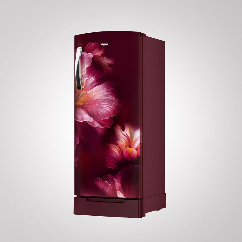 Whirlpool Icemagic Pro Plus 236L 3 Star Single Door Refrigerator with Base Drawer - Velvet-Y (Model: 73757, Wine)