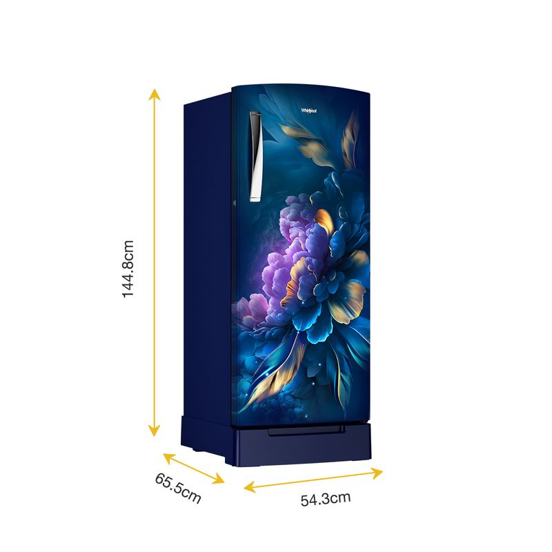 Whirlpool Icemagic Pro 207L 3 Star Single Door Refrigerator with Base Drawer - Infinity-Y | Up to 7 Days Garden Freshness | 12 Hours Milk Preservation-73733