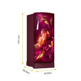 Whirlpool 192 L 3-Star Direct Cool Single Door Refrigerator With Base Drawer, Toughened Glass Shelves, 12-Hour Milk Preservation-(Wine Infinity Red,73678)