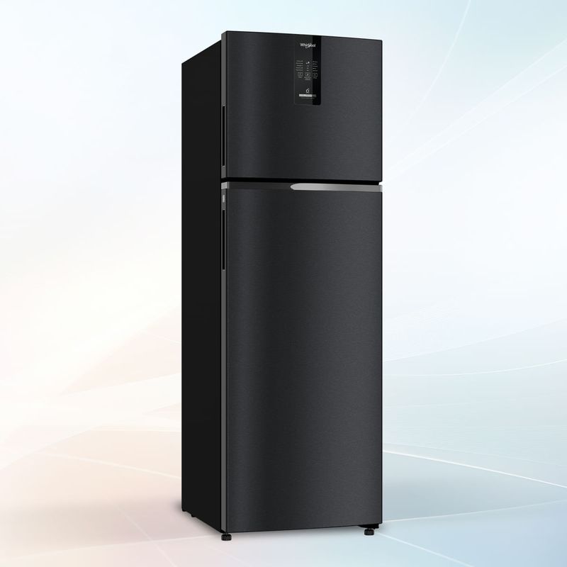 Whirlpool 235 L 2 Star Frost Free Double Door Refrigerator Gravity Black Finish | Frost Free Cooling | Convertible Mode | Inverter Compressor | Toughened Glass Shelves | Portable Ice Twister | External UI Display | Auto Connect to Home Inverter-22340
