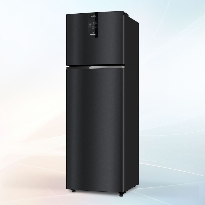 Whirlpool 235 L 2 Star Frost Free Double Door Refrigerator Gravity Black Finish | Frost Free Cooling | Convertible Mode | Inverter Compressor | Toughened Glass Shelves | Portable Ice Twister | External UI Display | Auto Connect to Home Inverter-22340