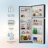 Whirlpool 235L 2-Star Frost-Free Double Door Refrigerator (22329, Crystal Mirror Glass Finish) | 6th Sense DeepFreeze Technology | Auto Connect to Home Inverter