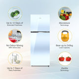 Whirlpool 235L 2-Star Frost-Free Double Door Refrigerator (22329, Crystal Mirror Glass Finish) | 6th Sense DeepFreeze Technology | Auto Connect to Home Inverter