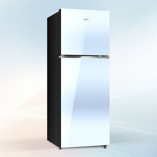 Whirlpool 235L 2-Star Frost-Free Double Door Refrigerator (22329, Crystal Mirror Glass Finish) | 6th Sense DeepFreeze Technology | Auto Connect to Home Inverter