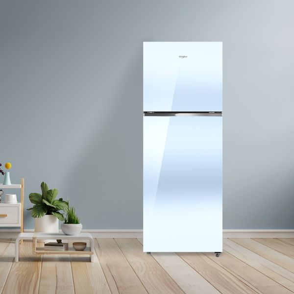 Whirlpool 235L 2-Star Frost-Free Double Door Refrigerator (22329, Crystal Mirror Glass Finish) | 6th Sense DeepFreeze Technology | Auto Connect to Home Inverter