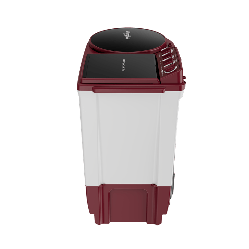 Whirlpool 8 Kg 5 Star Semi-Automatic Top Load Washing Machine (Coral Red, Super Soak Technology, 1400 RPM Spin Speed, Plastic Tub, Turbo Lint Filter, Wheel Support)-30360