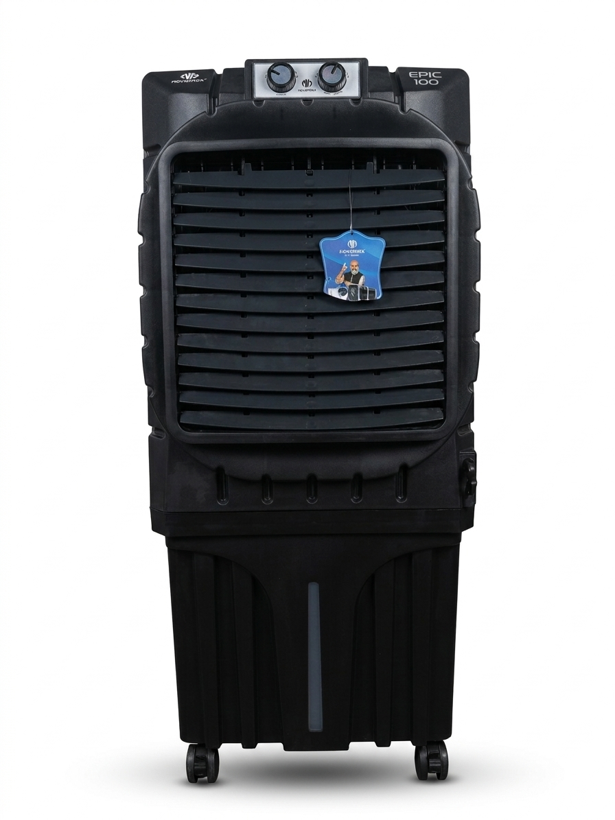 Novamax Epic 100L Desert Air Cooler | Massive 4200m3/h Air Delivery, 17-Inch Fan,Auto Water Refill, Inverter Compatible,Castor Wheels, 310W Heavy Duty Motor | Premium High Gloss Durable Body
