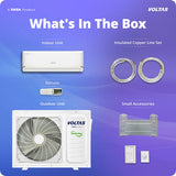 Voltas 1.5 Ton 3 Star Inverter Split AC (183 Vertis Zenith Gold, 4504086) | 6 Step Adjustable Mode, 5100W Cooling, 100% Copper, 4-Way Swing, Ice Wash & Turbo Tech, Hydrophilic Gold Fin Coating, Super Silent Mode