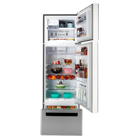 Whirlpool 215 L Frost Free Triple Door Refrigerator with 6th Sense ActiveFresh Technology, Reciprocatory Compressor, and Dedicated Fruit/Vegetable Zone (Alpha Steel)-20807